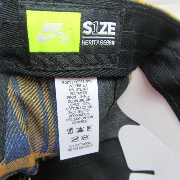 Nike SB Heritage 86 Skate Flannel Hat Cap Adult One Size Fit NEW - Picture 12 of 13